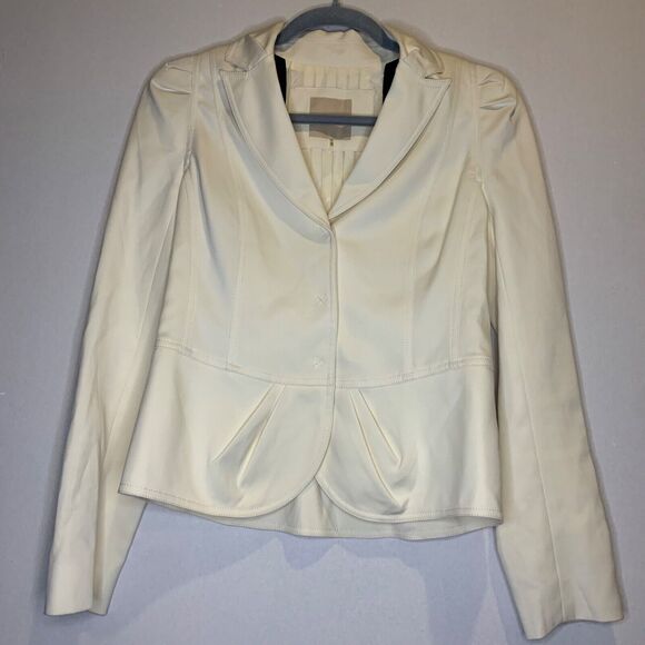 Magaschoni Collection Neutral Blazer - Ivory size 2 - Picture 2 of 6